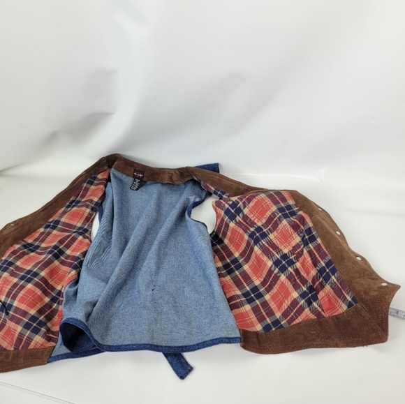 Gloria Vanderbilt Genuine Leather And Cotton Vest Sz 1x - Picture 6 of 9